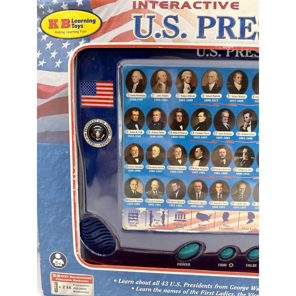 KB Toys Interactive US Presidents Toys Electronic Learning 2001 Vintage New! - Picture 2 of 8